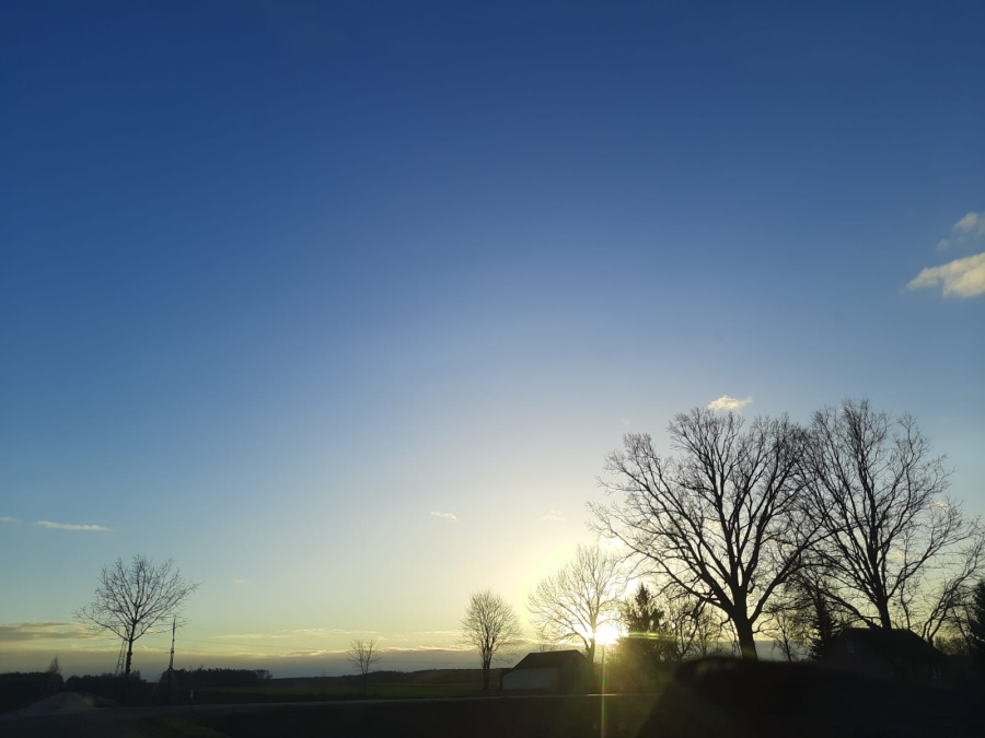 Świąteczny zachód słońca na Mazowszu, 25.12.2023 r. Fot. Emilia Szewczak | IMGW-PIB