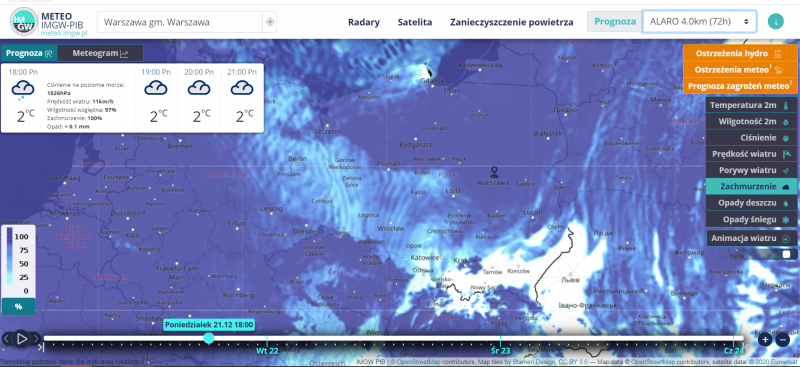 Orientacyjna Synoptyczna Prognoza Pogody Na Najblizszy Tydzien 21 27 12 2020 Instytut Meteorologii I Gospodarki Wodnej Panstwowy Instytut Badawczy