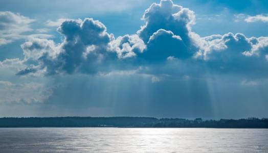 Cumulusy nad jez. Niegocin - 16.03.21, fot. M. Zamajtys