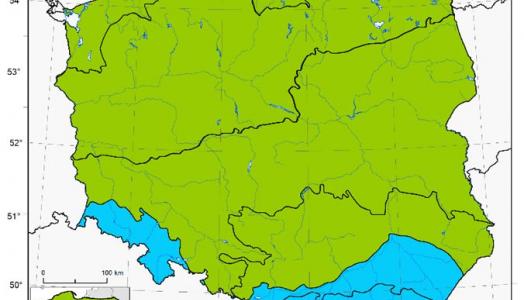 Klasyfikacja termiczna w marcu 2022 r. w poszczególnych regionach klimatycznych Polski.