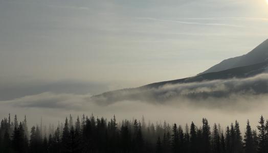 Poranna mgła w Tatrach, 11.04.2024 r. Widok z Hali Gąsienicowej. Fot. Wiktoria Dyszy | IMGW-PIB