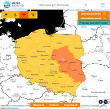 meteo.imgw.pl - prognoza zagrożeń