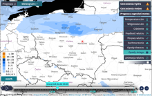 meteo.imgw.pl Prognozowana wysokość opadów śniegu w czwartek 04.02.2021 o godzinie 03:00.