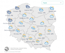 Synoptyczna prognoza pogody na piątek 7 stycznia 2022 r. | https://meteo.imgw.pl/