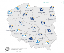 Synoptyczna prognoza pogody na niedzielę 9 stycznia 2022 r. | https://meteo.imgw.pl/