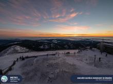 Zachód słońca widziany ze Śnieżki | Fot. Piotr Krzaczkowski, IMGW-PIB