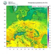Prognoza temperatury powietrza na 1 maja 2022