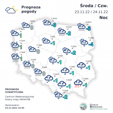 IMGW-PIB: Niebezpieczne warunki pogodowe w Polsce: śnieg, opady marznące i ślisko na drogach