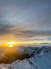 Zachód słońca w Tatrach, 04.01.2023 r. Fot. Justyna Żyszkowska-Rogus | IMGW-PIB