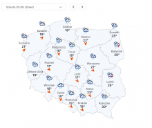 Prognoza pogody IMGW-PIB na sobotę 05.08.2023 r. | https://meteo.imgw.pl/ 