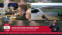 Dyrektor prof. dr. hab. Robert Czerniawski, oraz Zastępca Dyrektora ds. PSHM Marek Kowalski wzięli udział w posiedzeniu powodziowego sztabu kryzysowego we Wrocławiu. Zdjęcia za uprzejmością TVP INFO