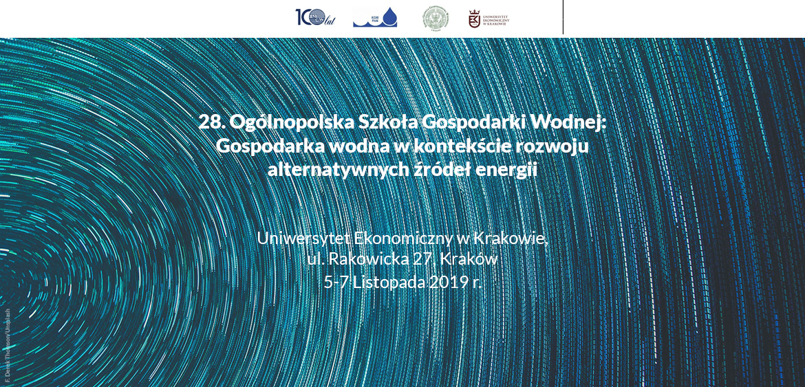 XXVIII Ogólnopolska Szkoła Gospodarki Wodnej, 5-7 listopada 2019 r., Kraków