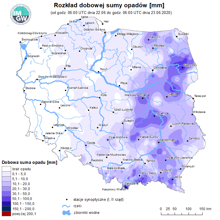 Prognozowana sytuacja hydrologiczna 22.09.2024 r. (06 UTC)