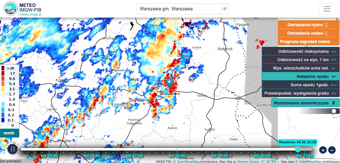 Uwaga, przed nami burzowa i wietrzna noc. Ostatnia niedziela wakacji z niebezpiecznymi zjawiskami atmosferycznymi.