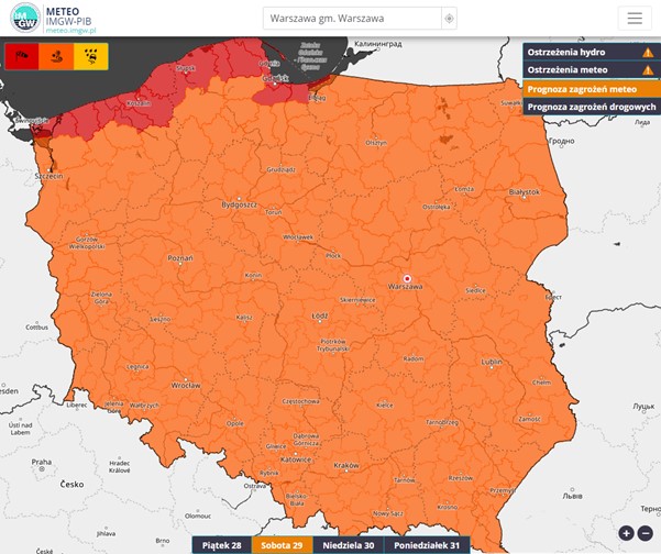IMGW-PIB: Synoptyczna prognoza pogody na weekend 28-30.01.2022 r. Ostatni weekend stycznia z niebezpieczną pogodą