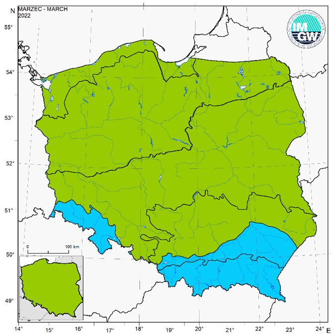 IMGW-PIB: Charakterystyka wybranych elementów klimatu w Polsce w marcu 2022 roku