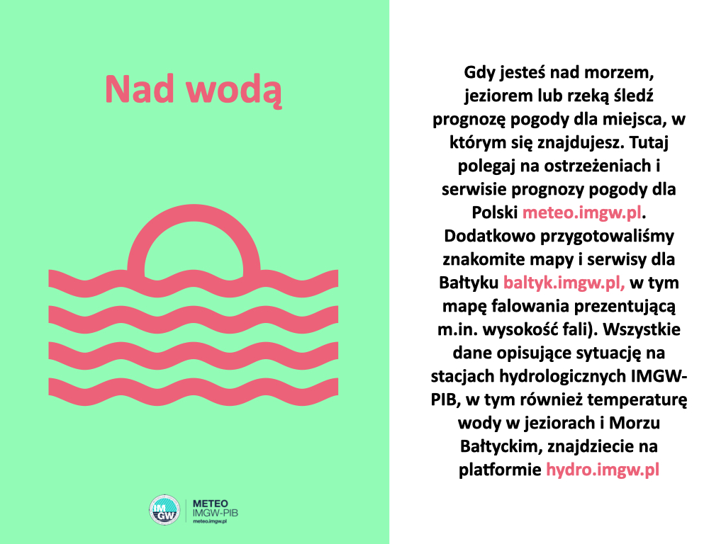 Dekalog wakacyjny IMGW-PIB: Nad wodą