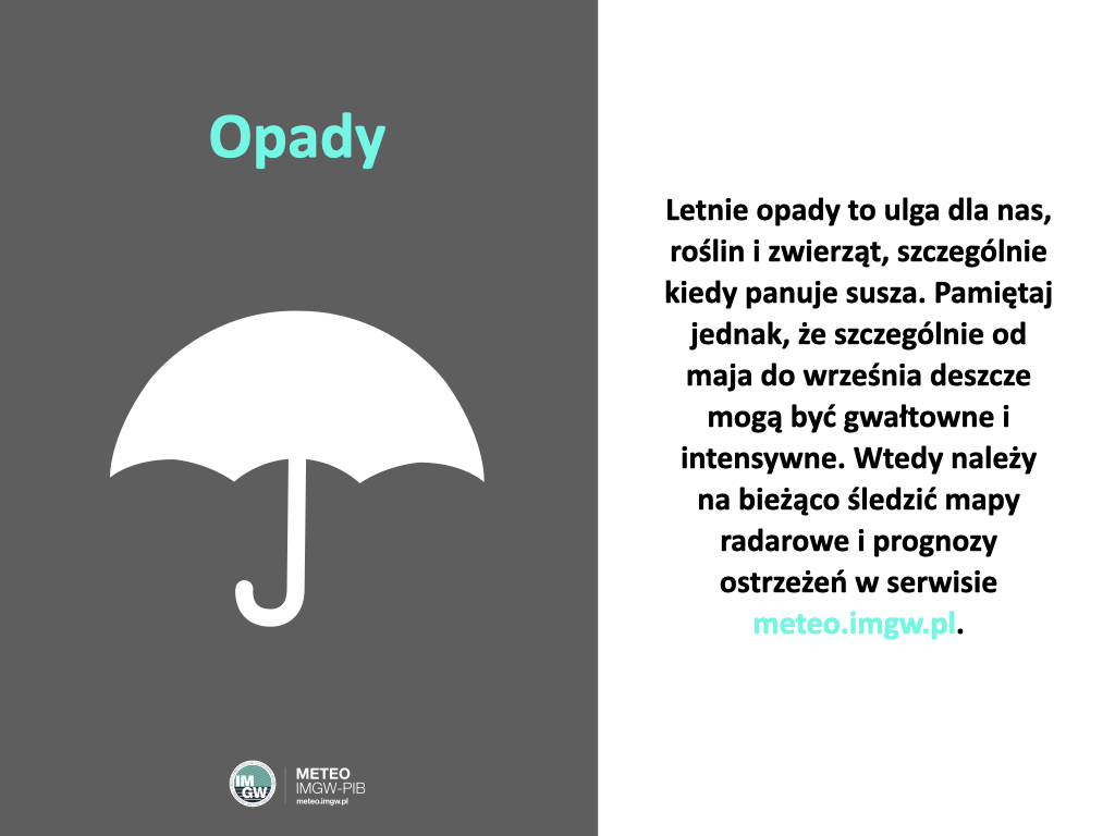 Dekalog wakacyjny IMGW-PIB: Opady