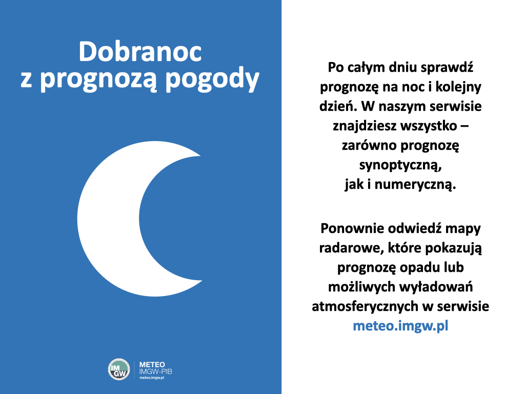 Dekalog wakacyjny IMGW-PIB: Dobranoc z prognozą pogody