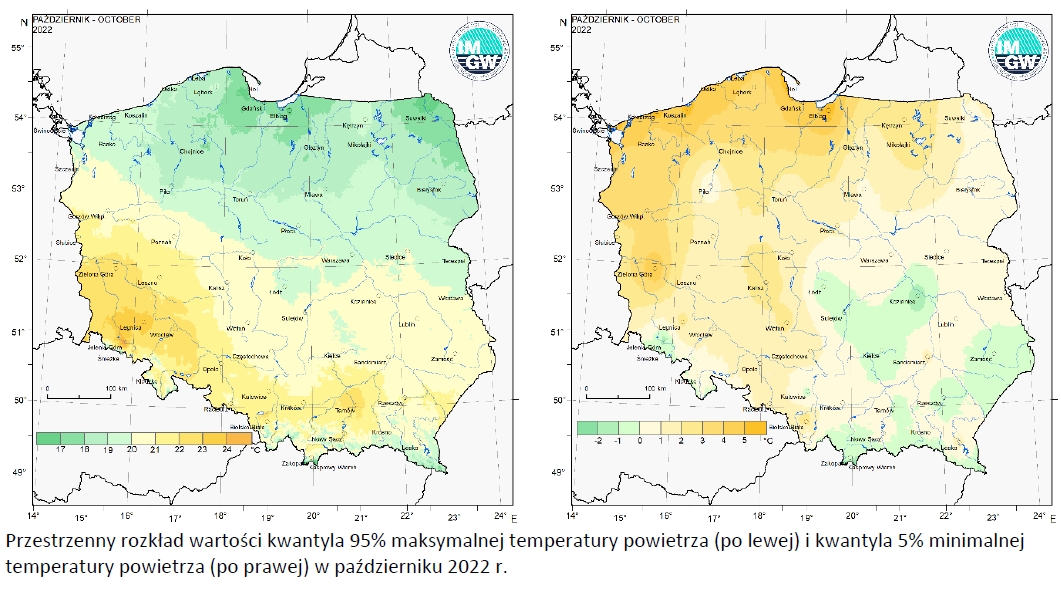 Seria anomalii średniej obszarowej temperatury powietrza w grudniu w Polsce względem okresu referencyjnego 1991-2020 oraz wartość trendu (°C/10 lat); serie wygładzono 10-letnim filtrem Gaussa (czarna linia).