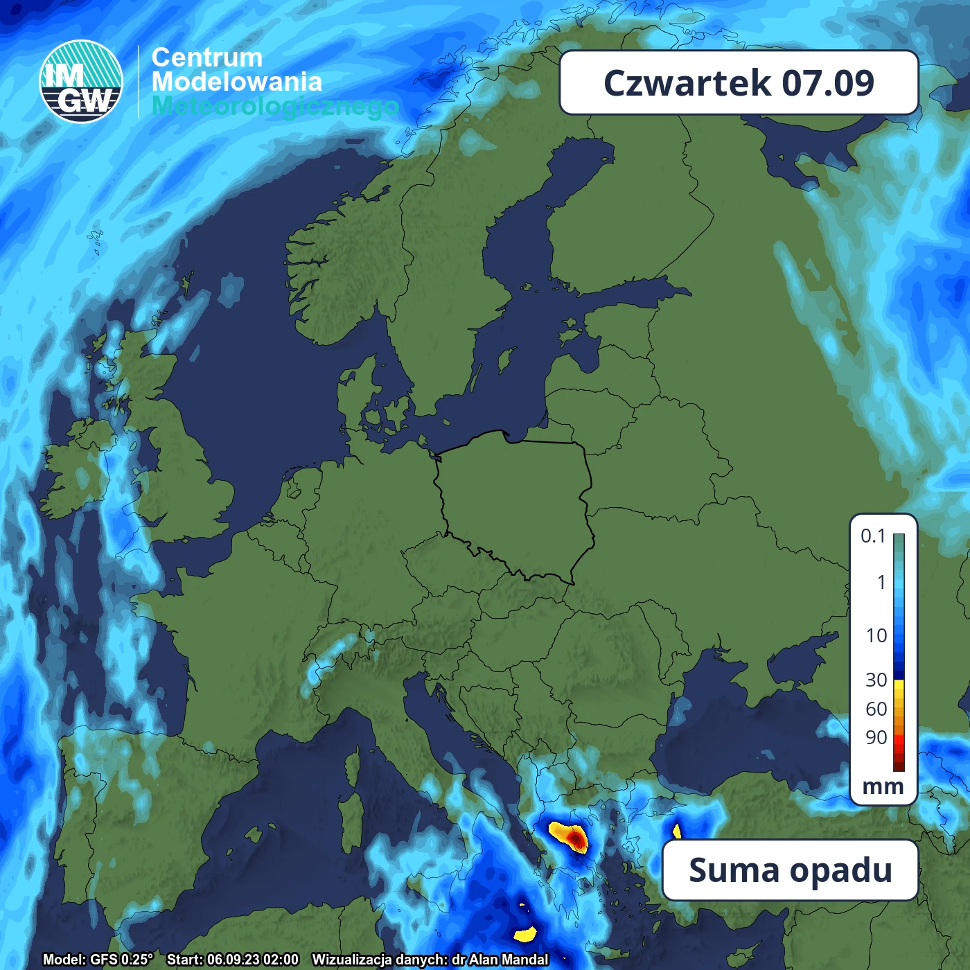 Układ OMEGA sprowadza nad Bałkany ulewy i powodzie