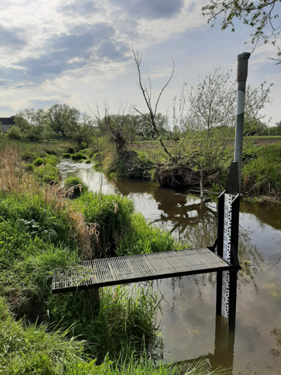Stacja hydrologiczna Mianowo, rzeka Brok 24.04.2025