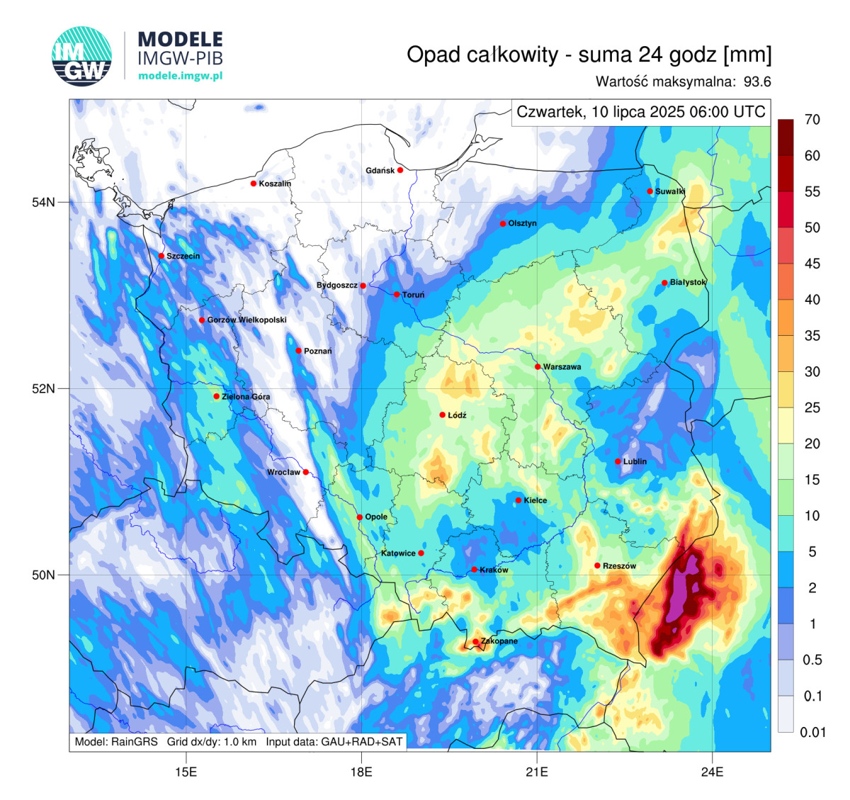 Komunikat Instytutu Meteorologii i Gospodarki Wodnej – PIB o aktualnej i prognozowanej sytuacji meteorologicznej i hydrologicznej w kraju