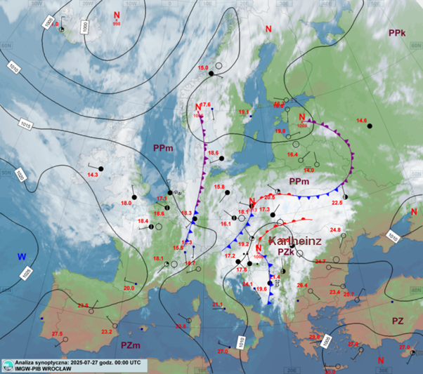 Komunikat Instytutu Meteorologii i Gospodarki Wodnej – PIB o aktualnej i prognozowanej synoptycznej sytuacji meteorologicznej i hydrologicznej w kraju