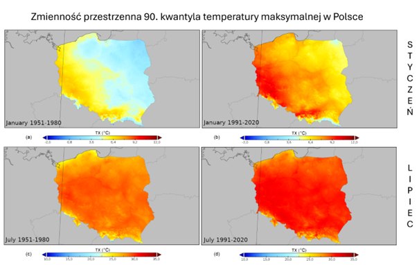 Szczegółowe dane przestrzenne o warunkach termicznych w Polsce w latach 1951-2020 dostępne dla każdego!