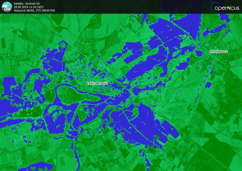 Zobrazowania satelitarne Copernicus w monitorowaniu sytuacji powodziowej