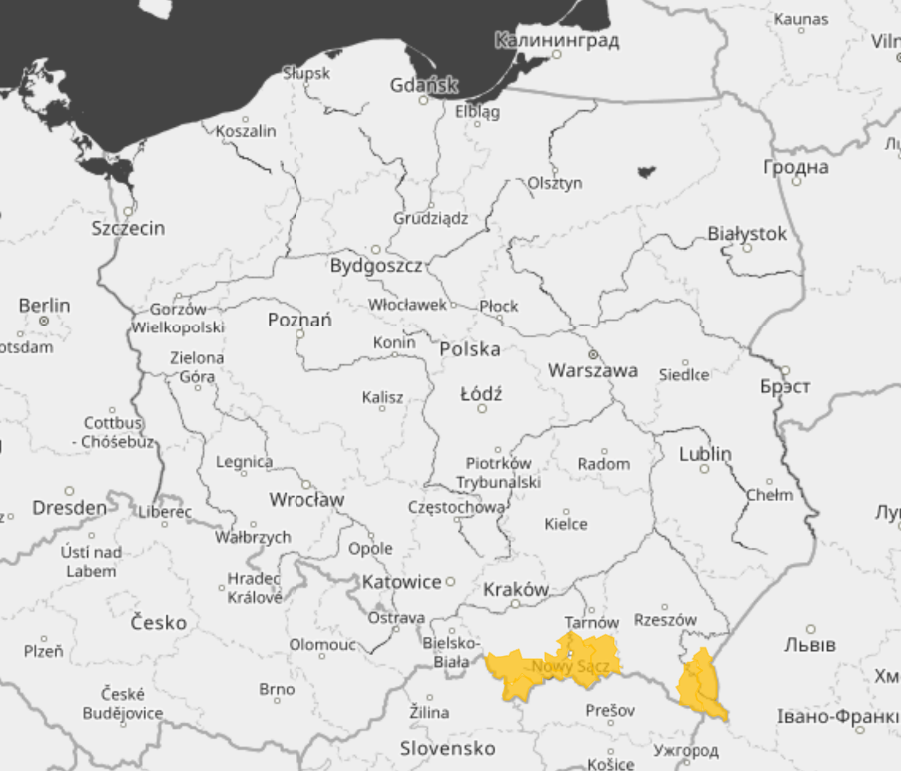 Podsumowanie sytuacji meteorologicznej i hydrologicznej na godz. 08:00 dnia 5.01.2026 r. wraz z prognozą na najbliższe godziny i dni