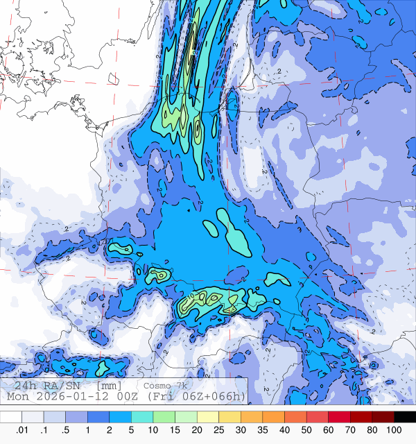 Podsumowanie sytuacji meteorologicznej i hydrologicznej z dnia 09.01.2026 r. wraz z prognozą na najbliższe godziny i dni