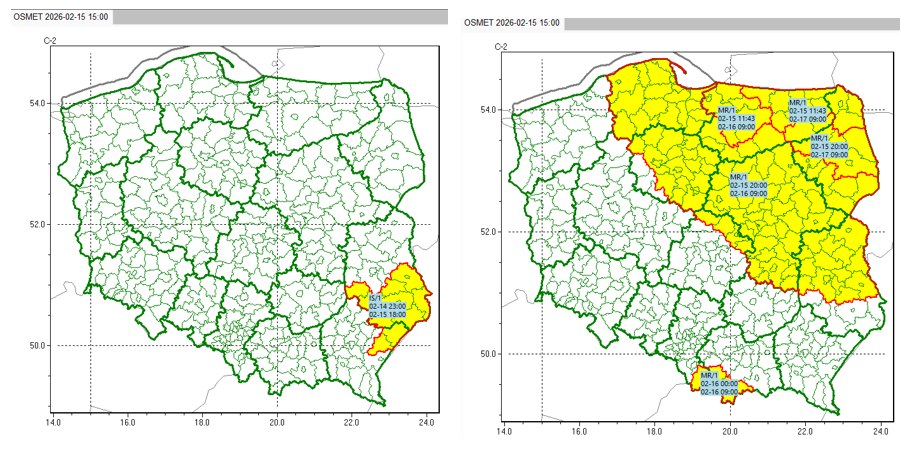 Aktualna i prognozowana sytuacja meteorologiczna i hydrologiczna – komunikat nr 47