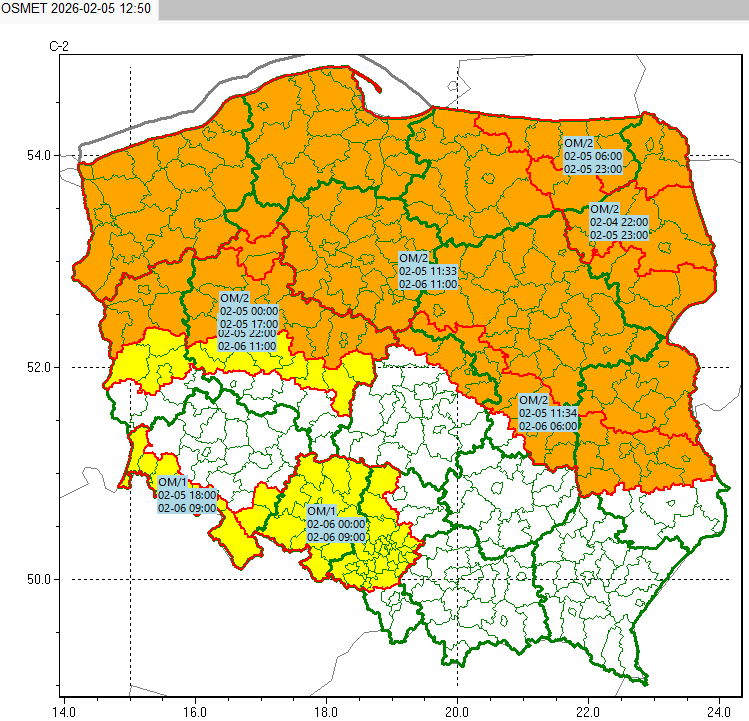 Aktualna i prognozowana sytuacja meteorologiczno-hydrologiczna